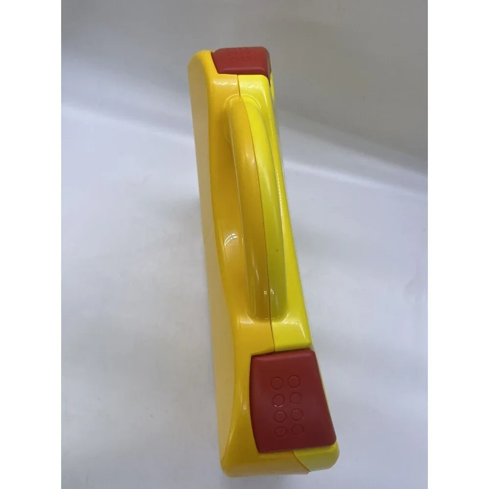 LEGO Yellow And Orange Plastic Carrying Case With Latches And Dividers 11” X 9”